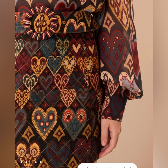 Farm Rio Black Hearts Ikat Mini Skirt - Picture 5 of 9